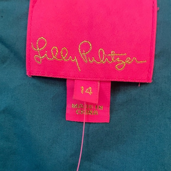 Lilly Pulitzer Kaylee Eyelet Dress in Tanzanian Teal. Size 14 - Picture 15 of 16